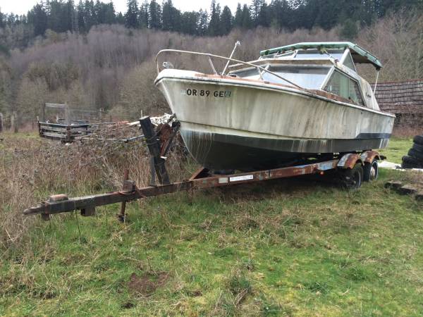 Free boat and trailer needs some work but solid