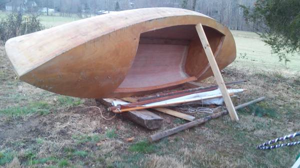 wood sailboat hull