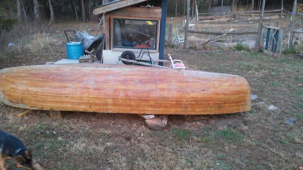 wooden homebuilt sail boat