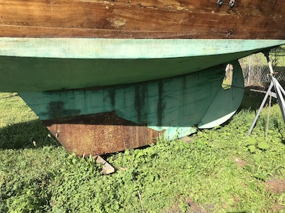 25' dutch wooden sloop Reworked keel 