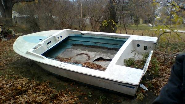 Free stripped powerboat hull