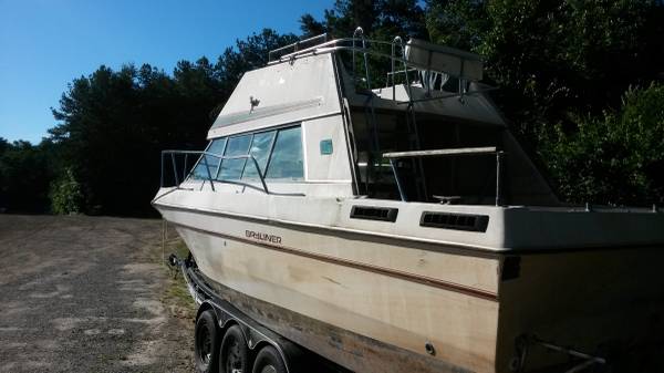  2 pickled volvo penta engines, moroso controls top and bottom