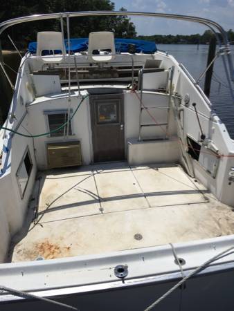 Decks and most inside is all fiber glass. 