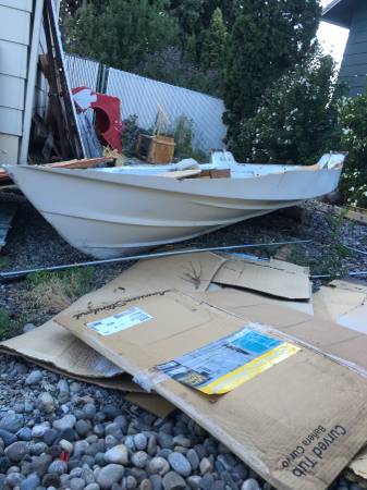 Fiberglass and it has some cuts