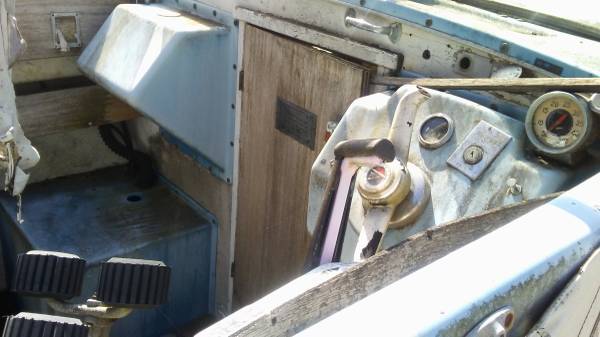 old boat cockpit view