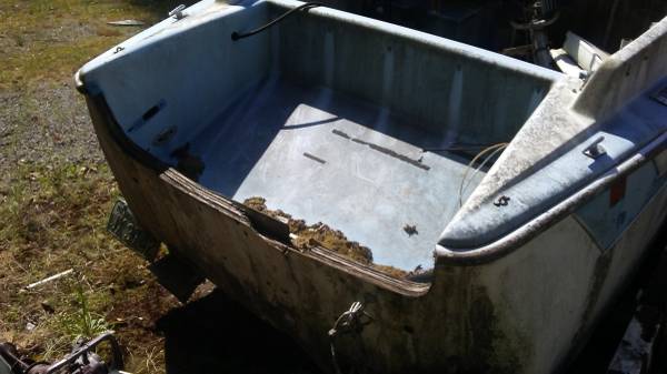 old boat transom view