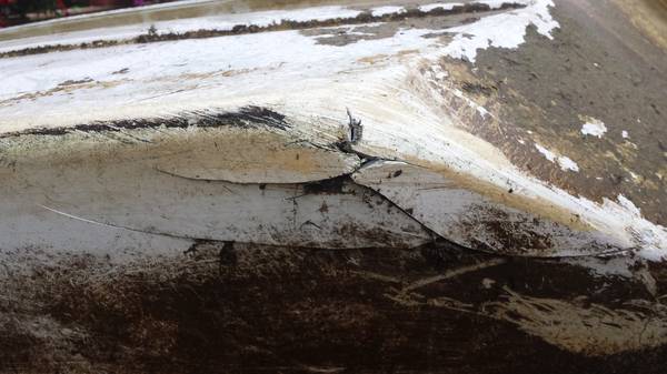 crack in hull Paddle Boat