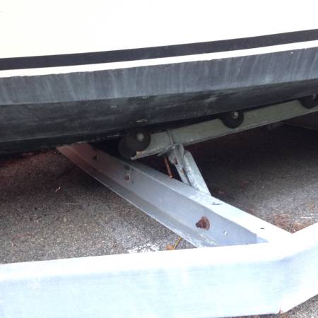Boat and trailer , trailer rollers