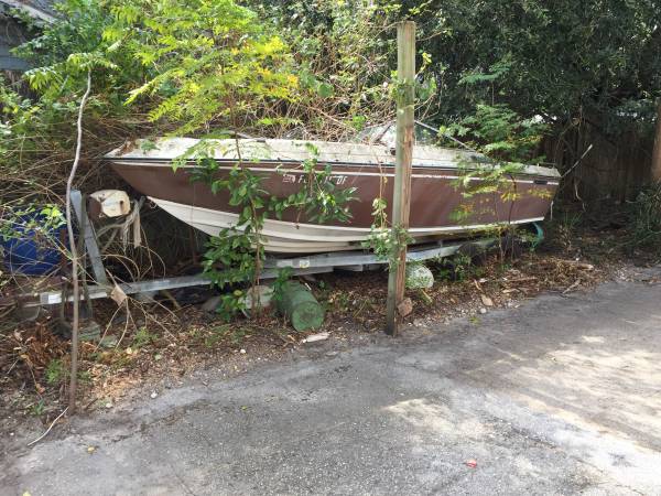 boat with motor need trailer to haul