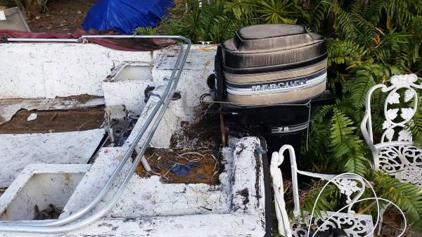 Cobia with motor to be repaired