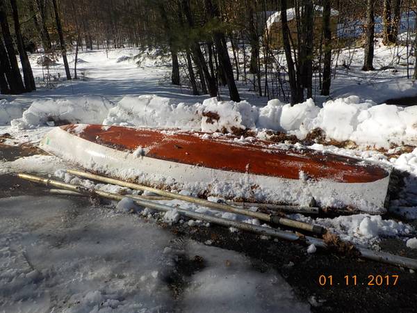 sailboat in snow