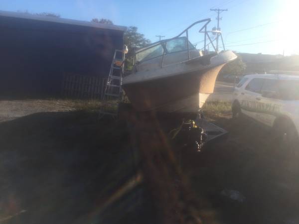 Chris Craft project boat with title