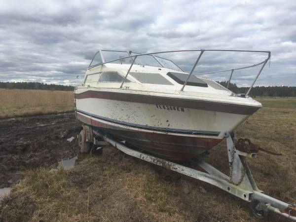 Bayliner with a trailer stuck
