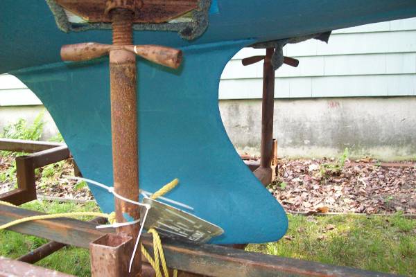 Cape Cod Mercury sailboat keel blue