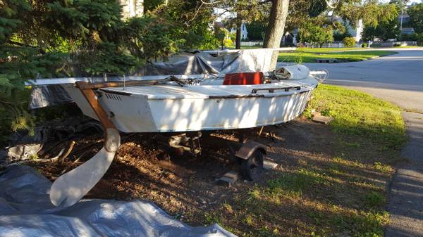 16 foot wooden sail boat
