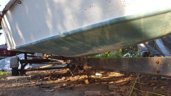 16 foot wooden sail boat hull