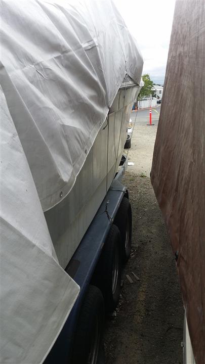 26 Century Cruiser on trailer
