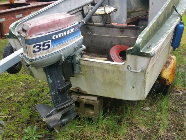 Boat motor and trailer