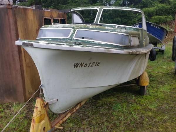 Boat motor and trailer bow view