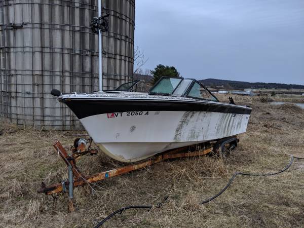 Small powerboat on trailer needs tires