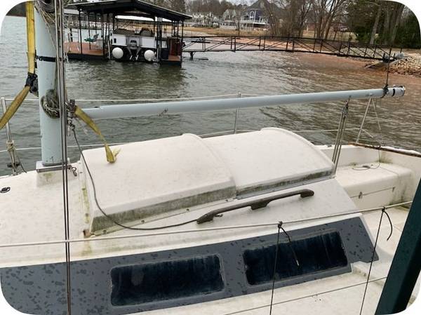 1973 Pearson Sailboat on deck 